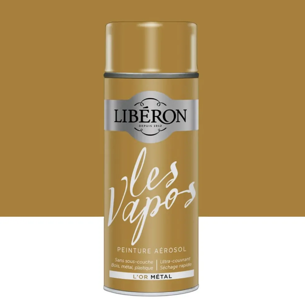 Peinture aérosol LIBÉRON Les Vapos Métal L'Or