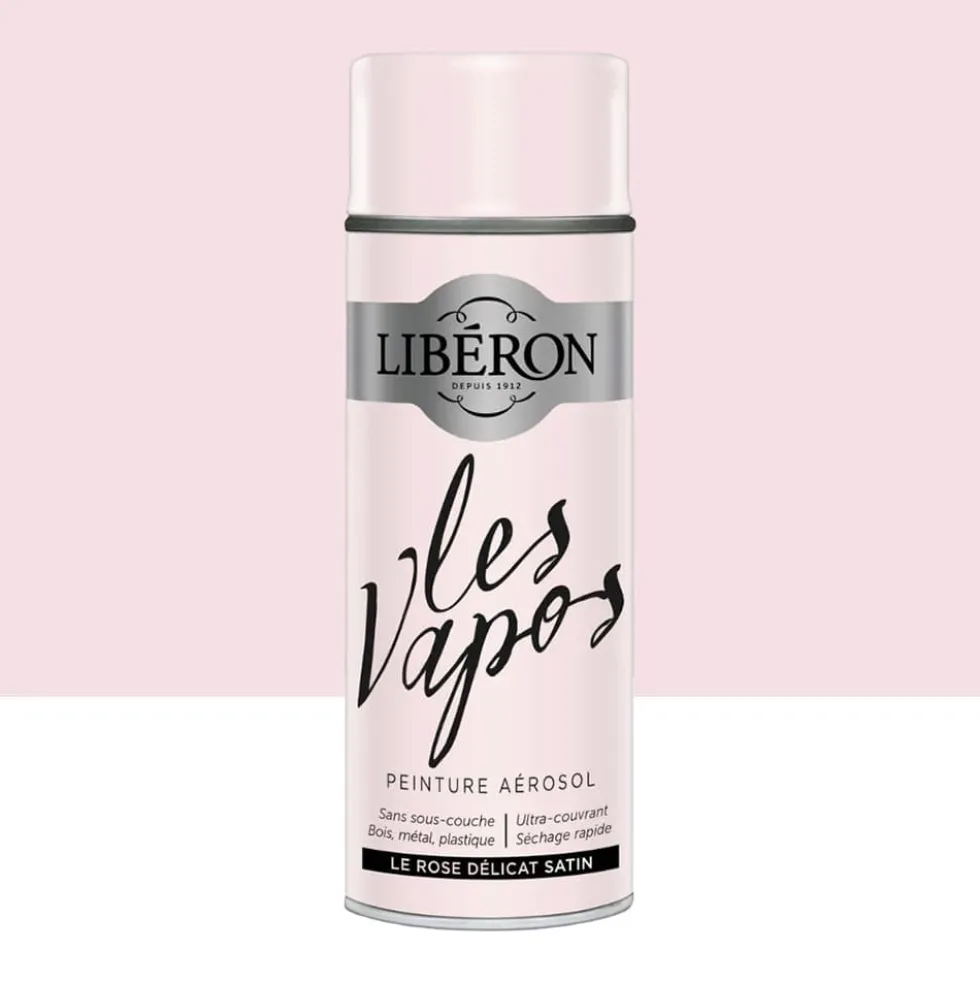 Peinture aérosol LIBÉRON Les Vapos Satin Le Rose Délicat