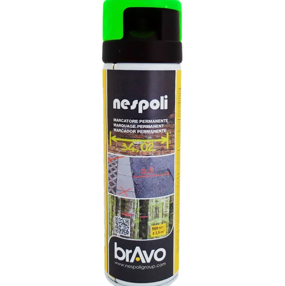 Peinture Aérosol Marquage Permanent NESPOLI - Vert Fluo (182108)