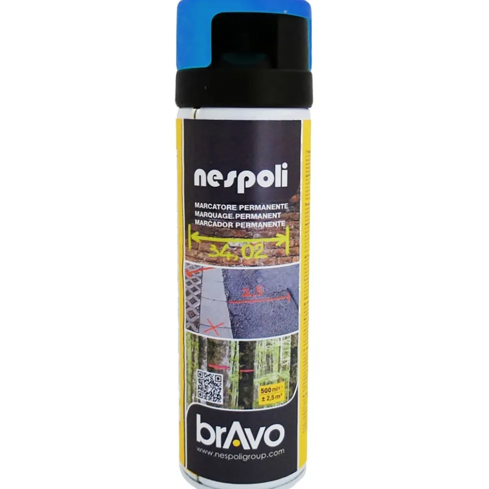 Peinture Aérosol Marquage Permanent NESPOLI - Bleu Fluo (182109)