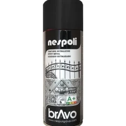 Peinture Aérosol NESPOLI - Effet Métal Noir (180201)