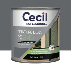 Peinture Bois Acrylique Cécil Professionnel PEB45 Gris basalte mat