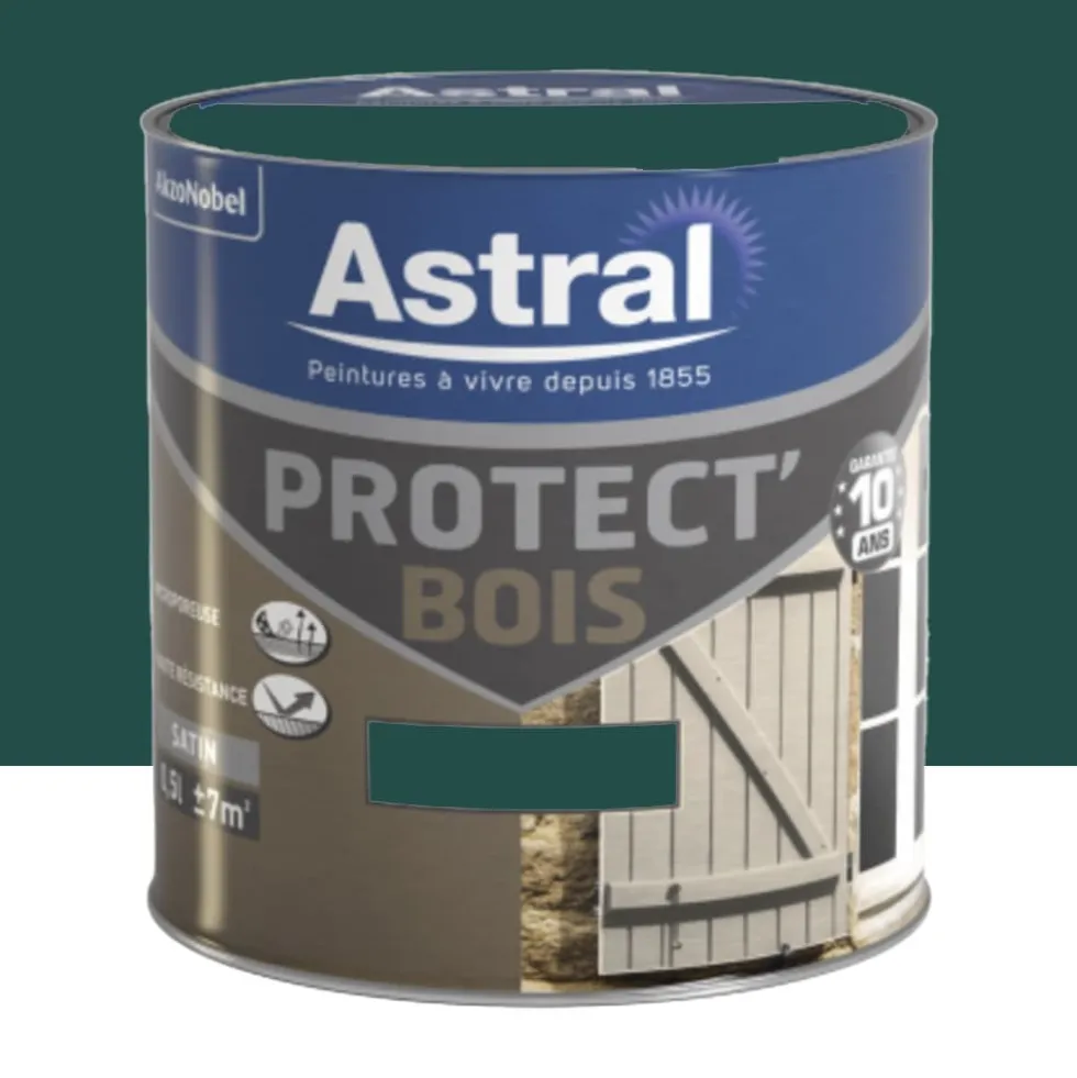 Peinture Bois ASTRAL Protect'Bois Vert Potager