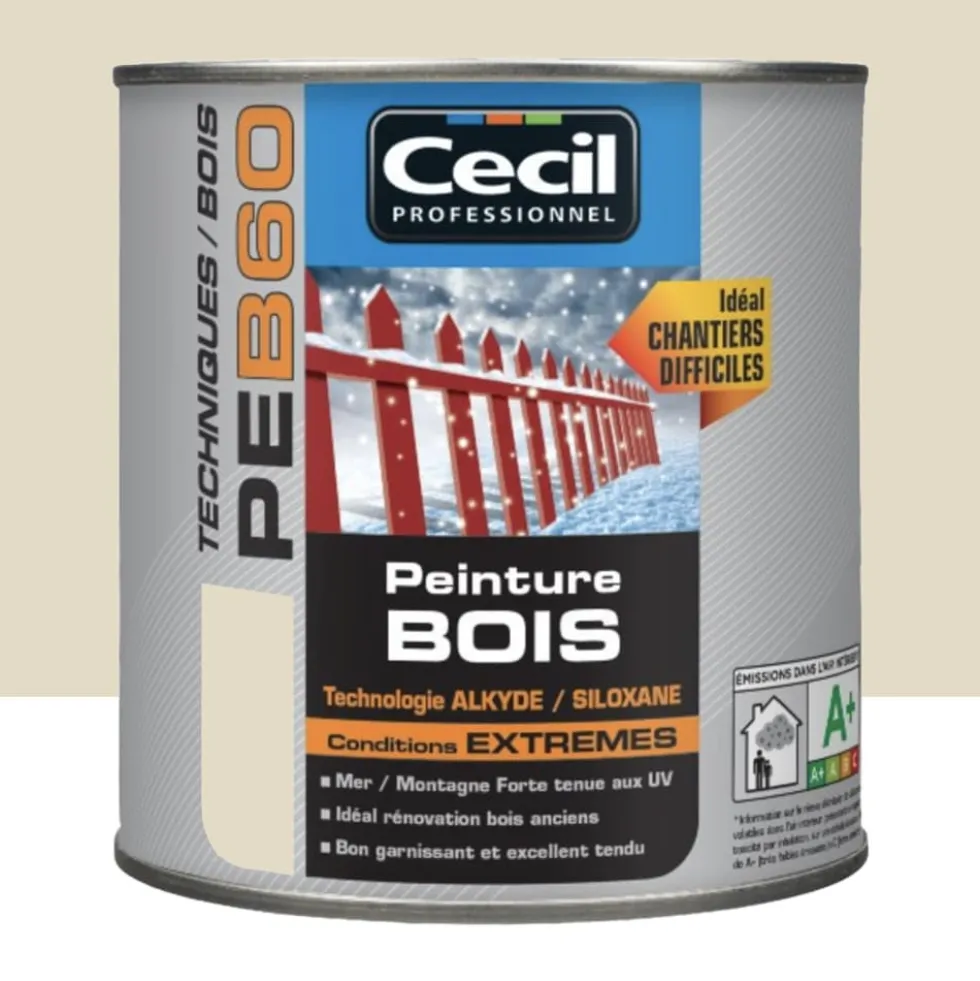 Peinture Bois Cécil Professionnel PEB60 Ivoire