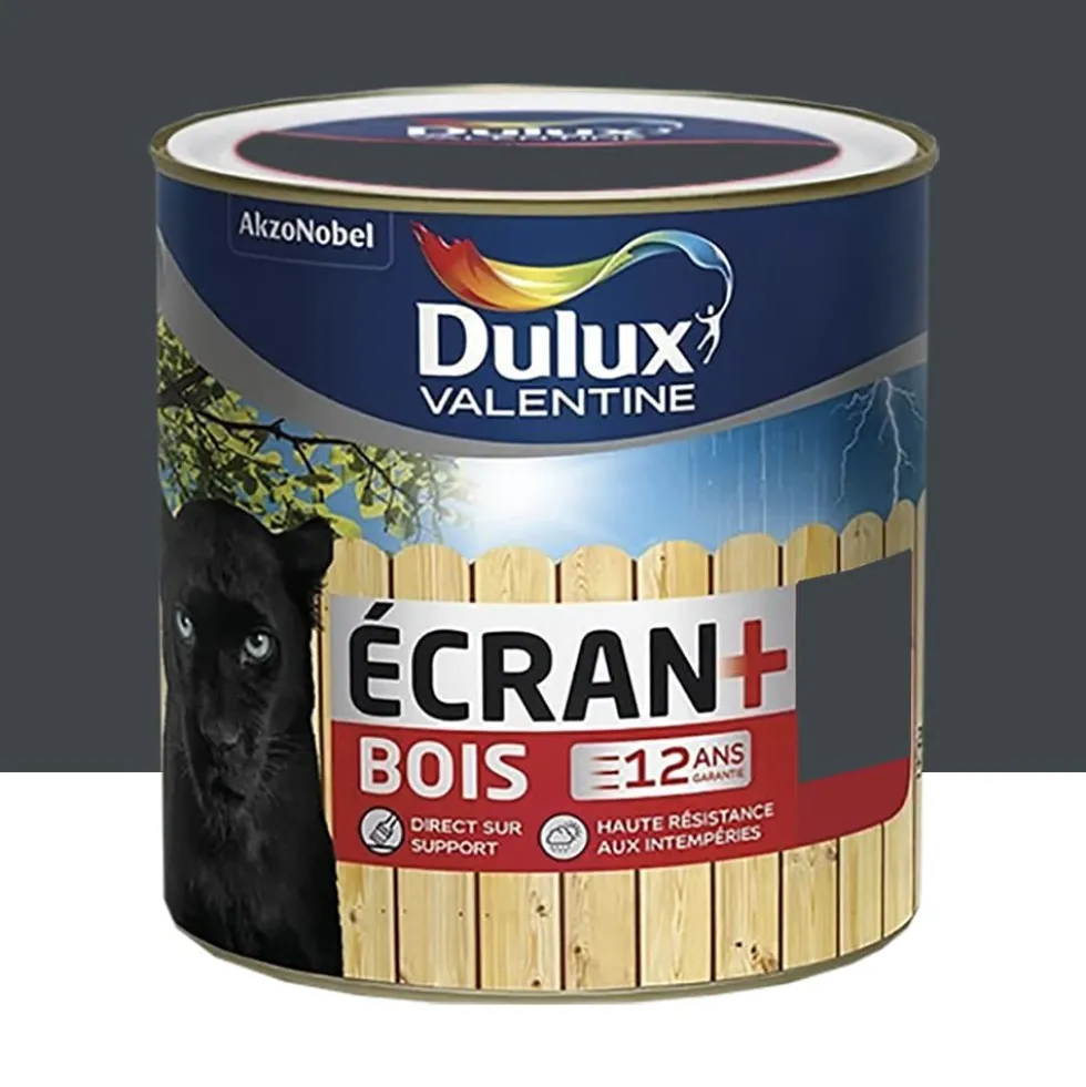 Peinture bois DULUX VALENTINE Ecran+ Bois Anthracite