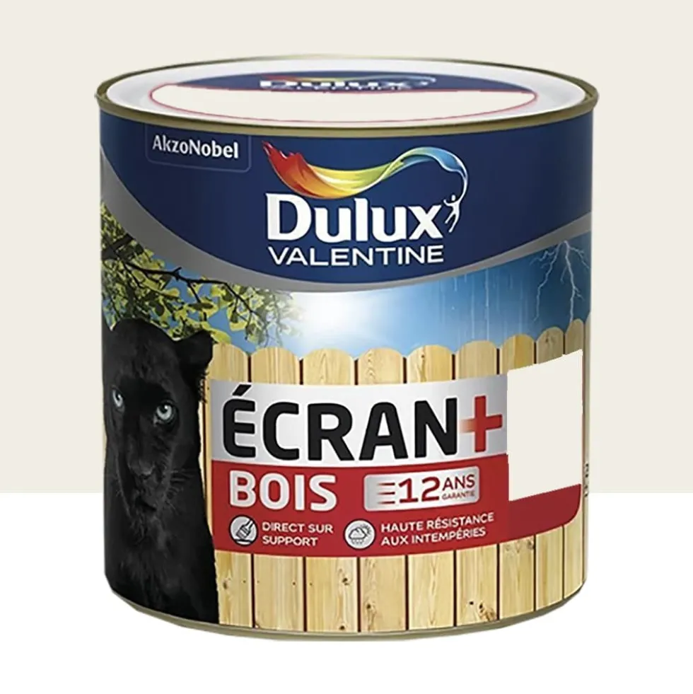 Peinture bois DULUX VALENTINE Ecran+ Bois Blanc pur