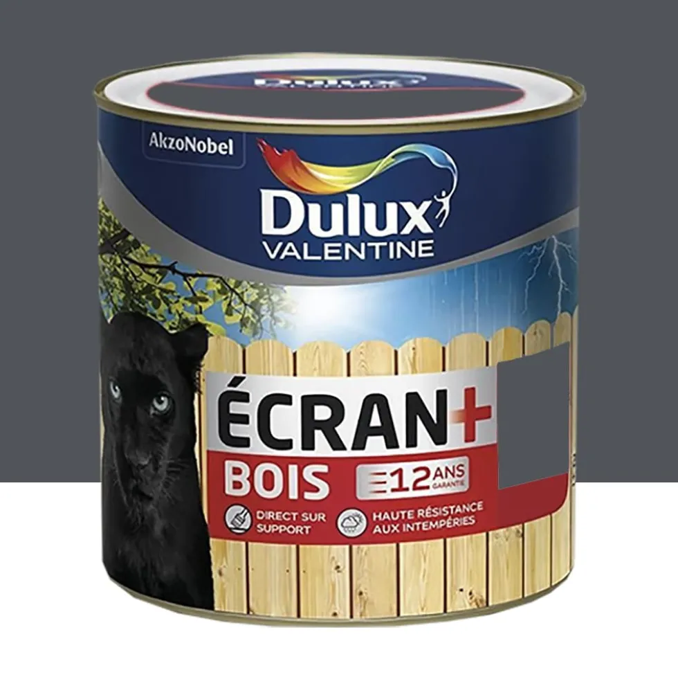 Peinture bois DULUX VALENTINE Ecran+ Bois Gris foncé