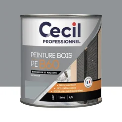 Peinture Bois Glycéro Cécil Professionnel PEB60 Gris Galet Satin