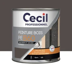 Peinture Bois Glycéro Cécil Professionnel PEB60 Brun Foncé Satin