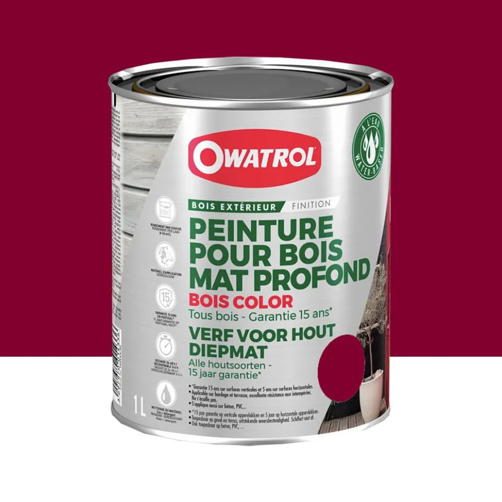 Peinture Bois Owatrol Mat Profond Rouge Basque