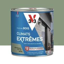 Peinture bois V33 Climats Extrêmes Satin Vert provence