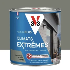 Peinture bois V33 Climats Extrêmes Satin Vert Olivier