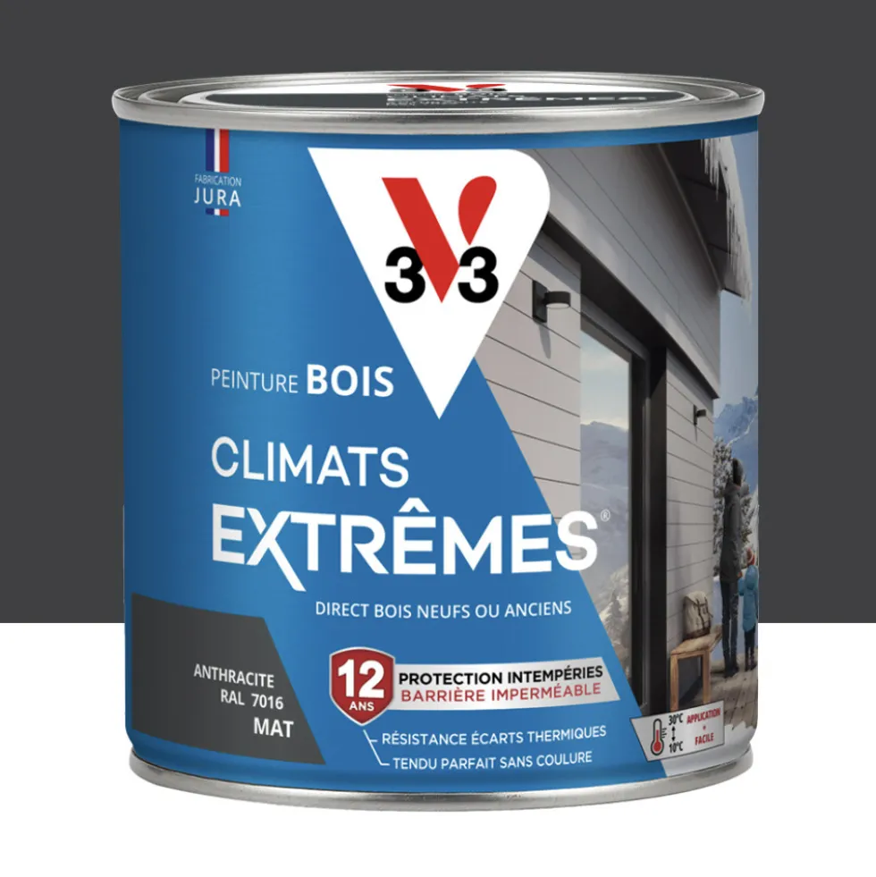 Peinture bois V33 Climats Extrêmes Mat Anthracite