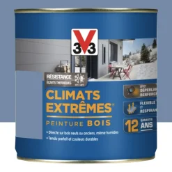 Peinture bois V33 Climats Extrêmes Satin Bleu provence