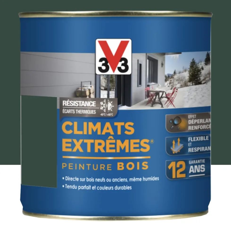 Peinture bois V33 Climats Extrêmes Brillant Vert Basque