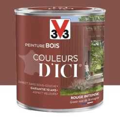 Peinture bois V33 Couleurs d'ICI Rouge intense