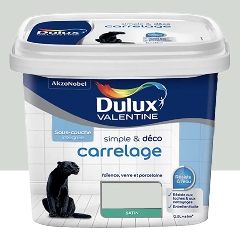 Peinture Carrelage Dulux Valentine Simple & Déco Gris perle