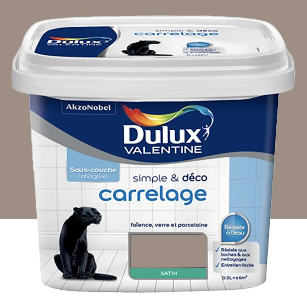 Peinture Carrelage Dulux Valentine Simple & Déco Taupe
