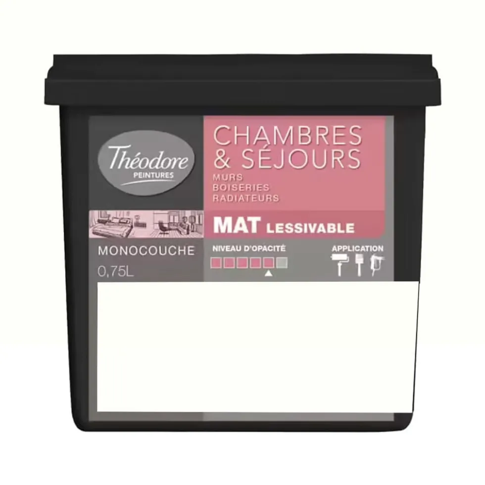 Peinture Chambres & Séjours Théodore Mat Monocouche Coton