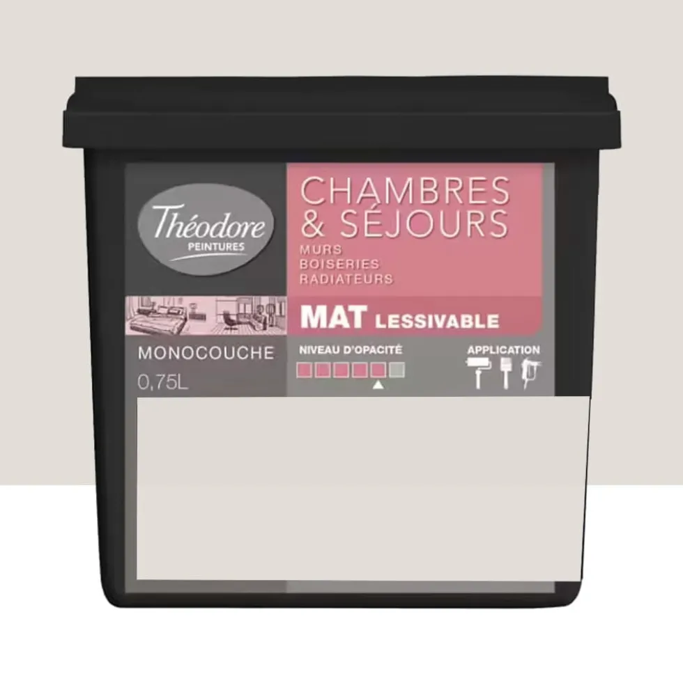Peinture Chambres & Séjours Théodore Mat Monocouche Mocaccino