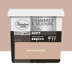 Peinture Chambres & Séjours Théodore Soft Bouton de rose
