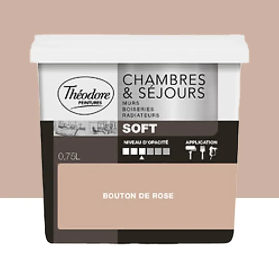 Peinture Chambres & Séjours Théodore Soft Bouton de rose
