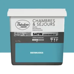 Peinture Chambres & Séjours Théodore Satin lessivable Bermudes