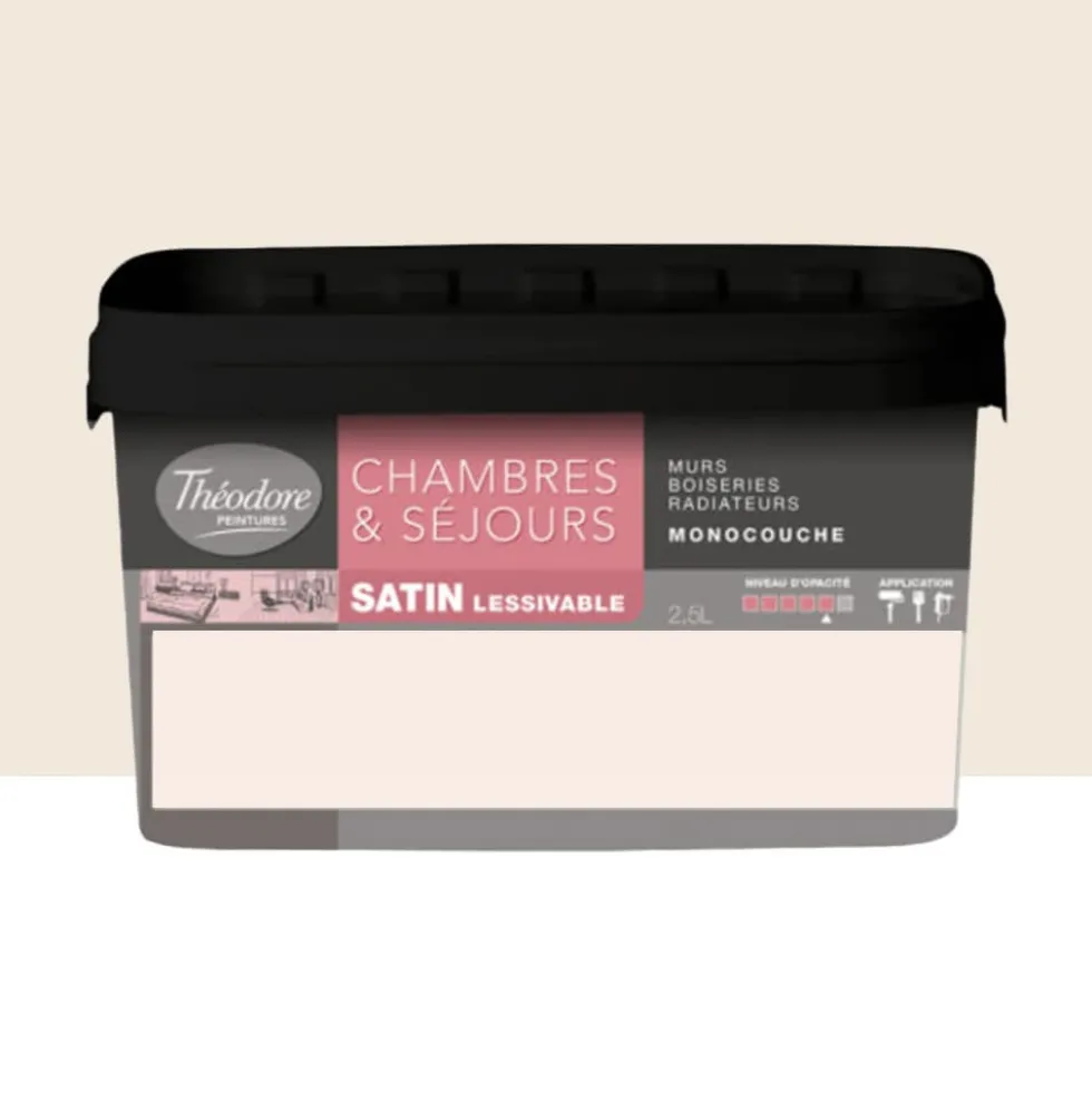Peinture Chambres & Séjours Théodore Satin Monocouche Praline