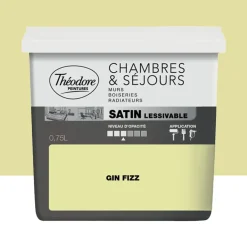 Peinture Chambres & Séjours Théodore Satin lessivable Gin fizz
