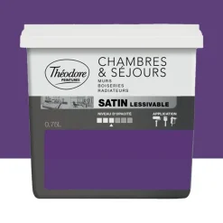 Peinture Chambres & Séjours Théodore Satin lessivable Jacaranda