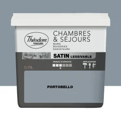 Peinture Chambres & Séjours Théodore Satin lessivable Portobello