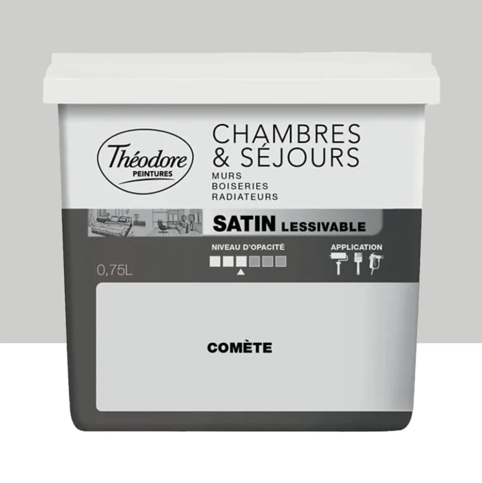Peinture Chambres & Séjours Théodore Satin lessivable Comète