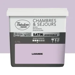 Peinture Chambres & Séjours Théodore Satin lessivable Lavande