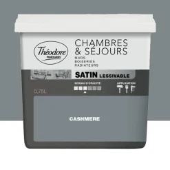 Peinture Chambres & Séjours Théodore Satin lessivable Cashmere