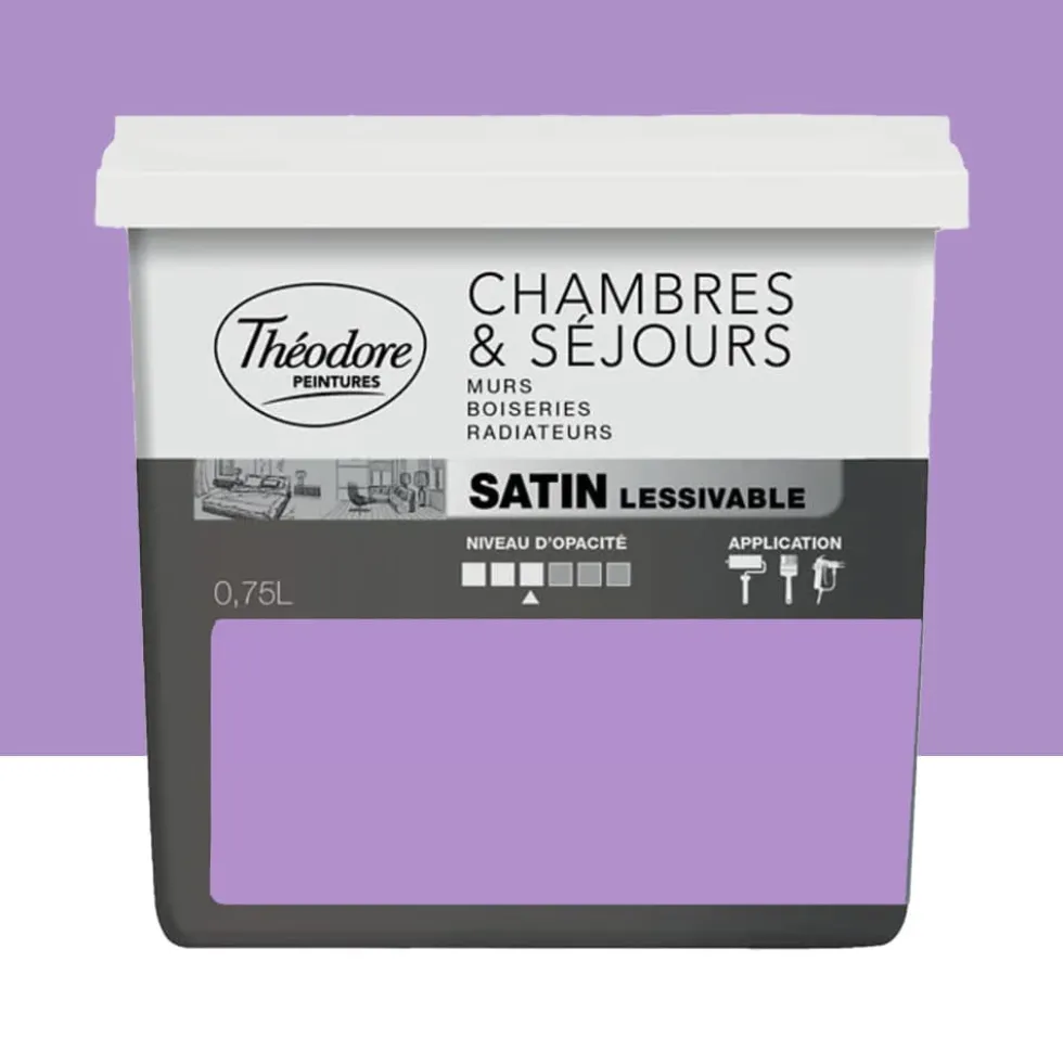Peinture Chambres & Séjours Théodore Satin lessivable Macaron