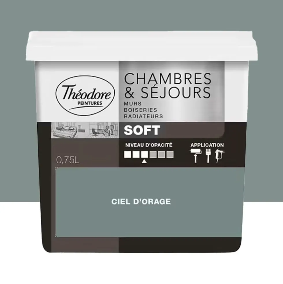 Peinture Chambres & Séjours Théodore Soft Ciel d'orage