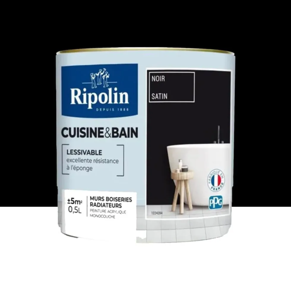 Peinture Cuisine & Bain RIPOLIN Noir