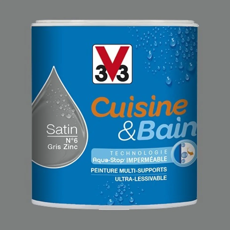 Peinture Cuisine & Bain V33 Gris zinc n°6