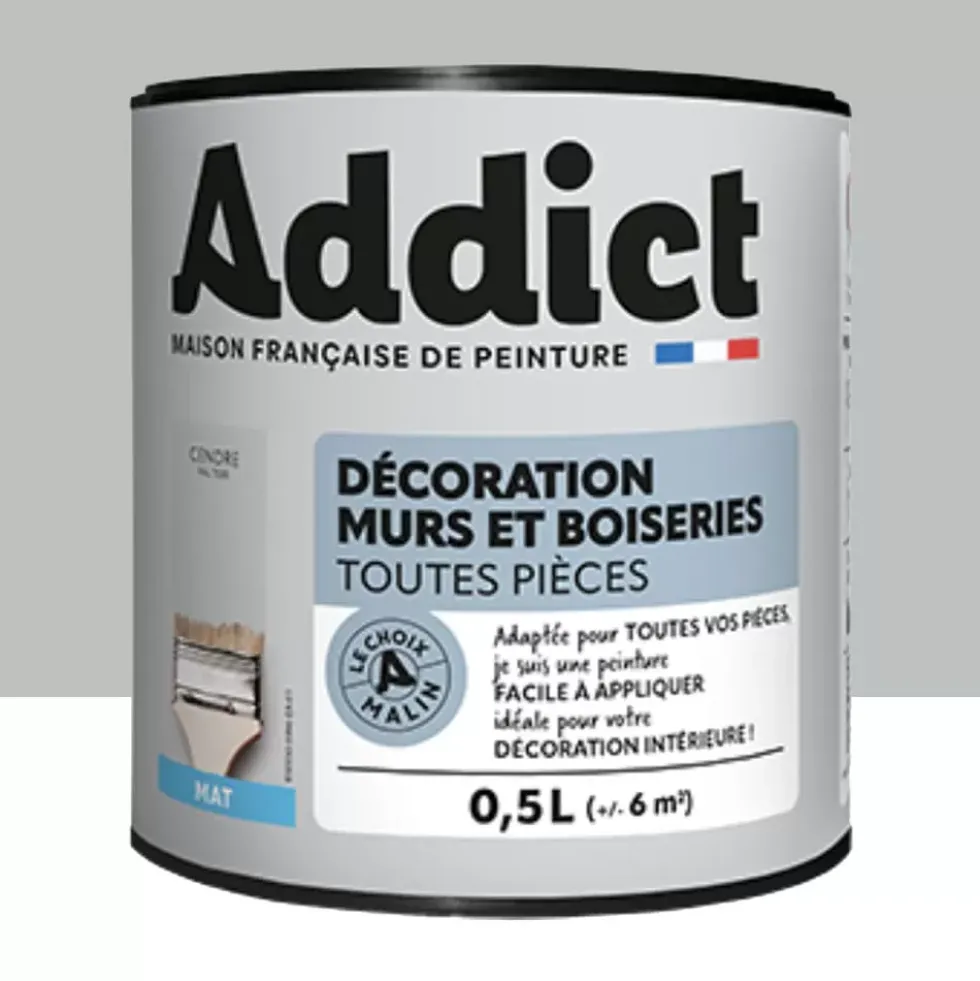 Peinture Décoration Murs et Boiseries addict Mat Cendre