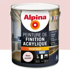 Peinture de finition acrylique Alpina Rose Poudré