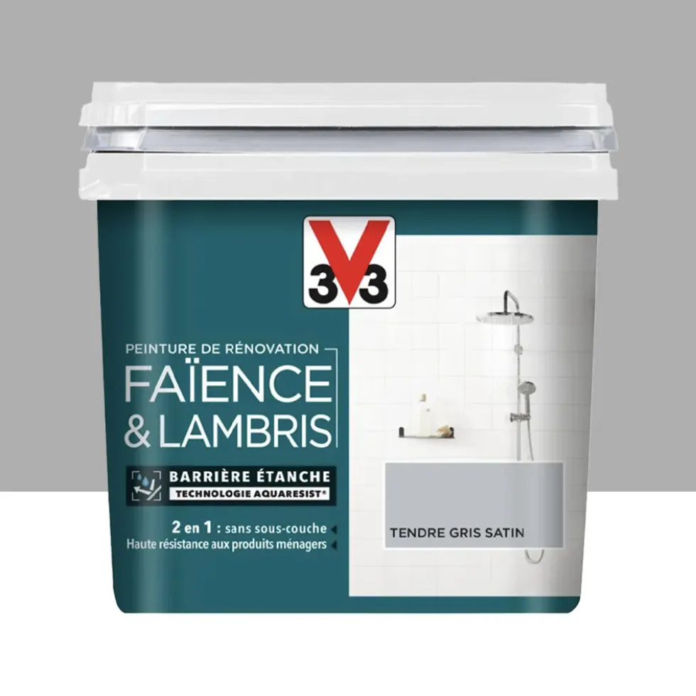 Peinture De Rénovation V33 Faïence & Lambris Tendre Gris