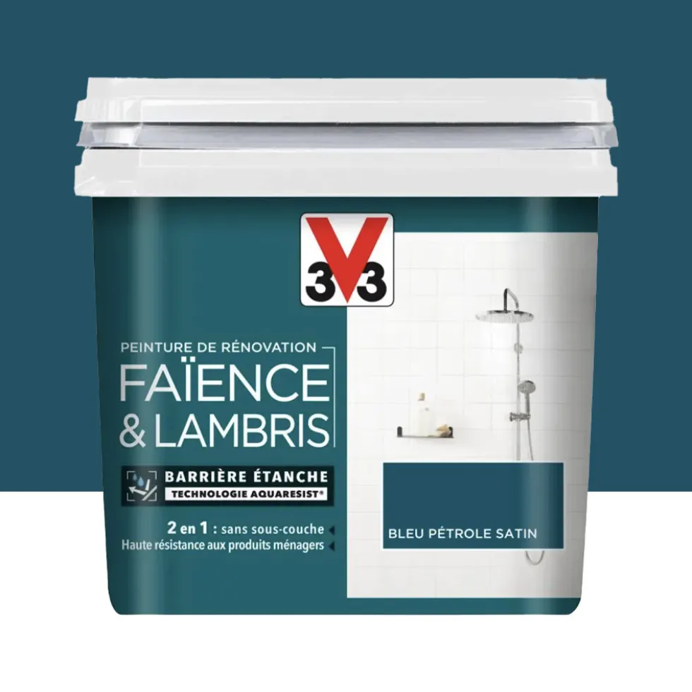 Peinture De Rénovation V33 Faïence & Lambris Bleu Pétrole