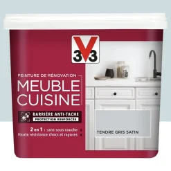 Peinture De Rénovation V33 Meuble De Cuisine Tendre Gris