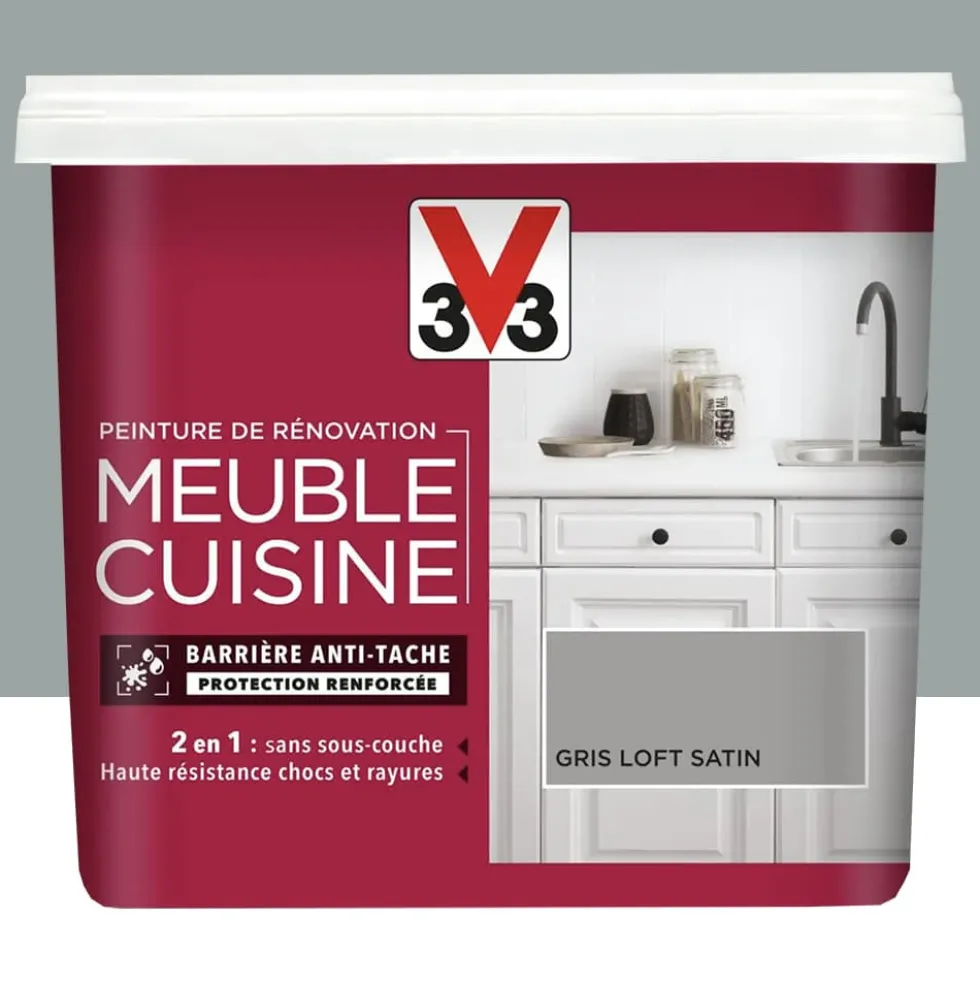 Peinture De Rénovation V33 Meuble De Cuisine Gris Loft