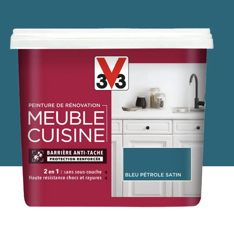 Peinture De Rénovation V33 Meuble De Cuisine Bleu Pétrole