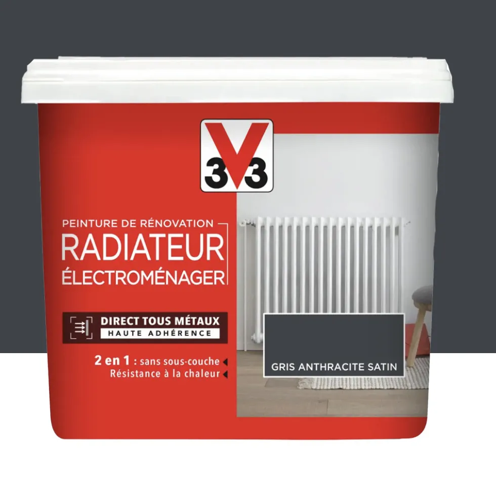 Peinture De Rénovation V33 Radiateur Électroménager Gris anthracite
