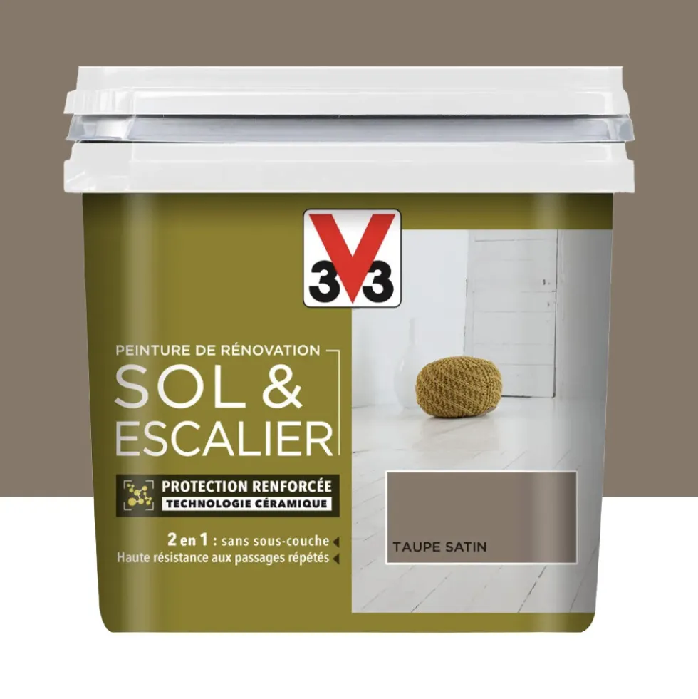 Peinture De Rénovation V33 Sol & Escalier Taupe