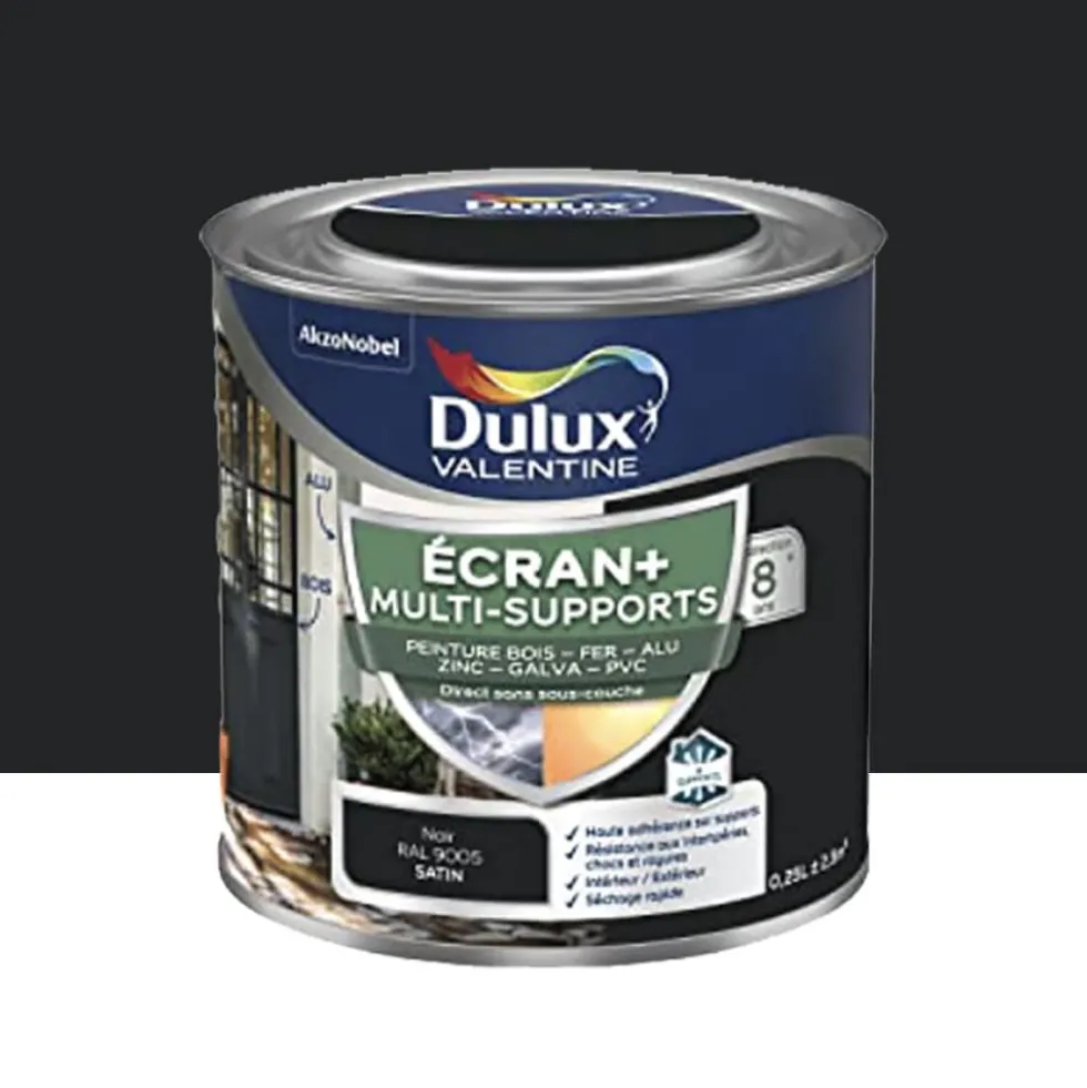 Peinture DULUX VALENTINE Ecran+ Multi-supports Noir
