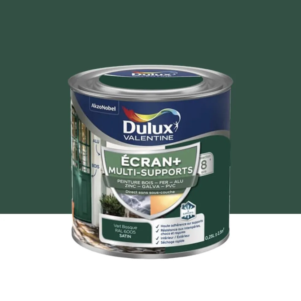 Peinture DULUX VALENTINE Ecran+ Multi-supports Vert Basque