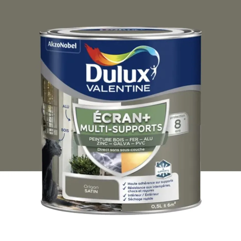 Peinture DULUX VALENTINE Ecran+ Multi-supports Origan